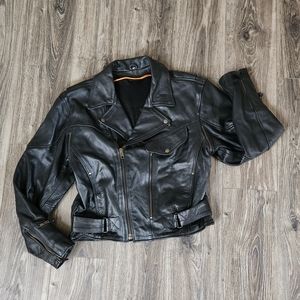 Genuine Leather European Moto Jacket